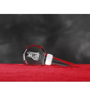 Owczarek baskijski grubszy stopper do wina z psem Art-Dog