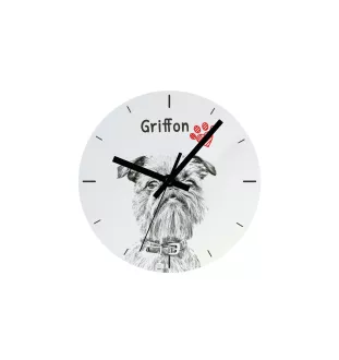 Basset Fauve de Bretagne - Wanduhr mit Hund, Regal Uhr mit Druck, personalisierte Hausdekoration von Art-Dog.