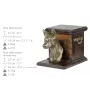 Basenji, Terrier Nyam-Nyam, Terrier du Congo - urne pour les cendres d'un chien avec une statuette, une urne élégante pour chien, une urne exceptionnelle avec un buste de chien de la marque Art-Dog