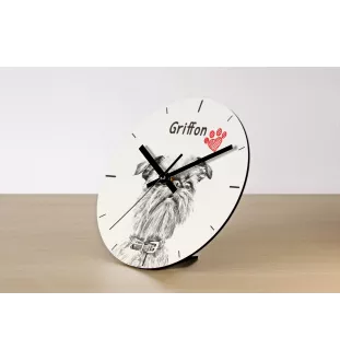 Basset Fauve de Bretagne, Fawn Brittany Basset - wall clock with a dog, shelf clock with a print, personalized home decoration from the Art-Dog brand