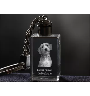 Basset bretoński brelok kryształowy z psem Art-Dog