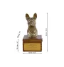 Basenji, Kongo-Terrier - Eine Ascheurne für Hunde mit einer Statuette, eine kleine Urne für Hunde, eine personalisierte Urne mit dem Porträt eines Hundes von der Marke Art-Dog.