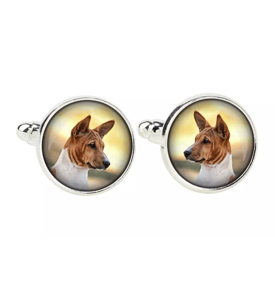 Basenji, African bush dog, Congo dog - cufflinks, a shirt accessory, a shirt pendant from the Art-Dog brand