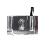 Basset Fauve de Bretagne - Stifthalter, Kristallorganizer mit Hundefoto, einzigartige Schreibtischdekoration der Marke Art-Dog