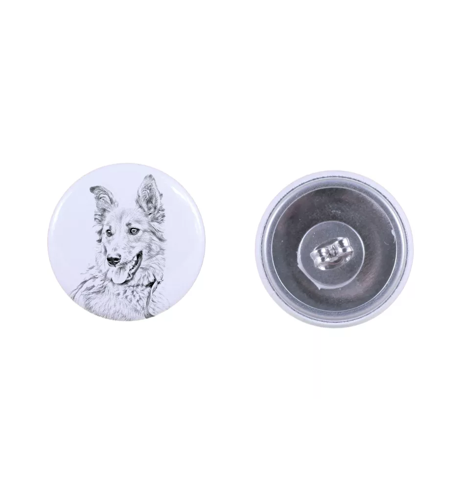 Berger basque - boucles d'oreilles uniques avec un chien, votre animal de compagnie sur un porte-clés, marque propre Art-Dog