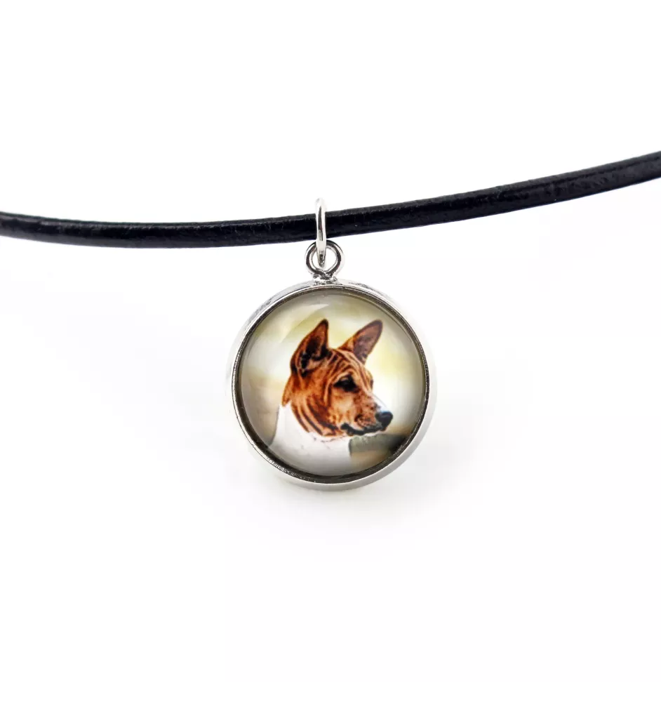Basenji, Kongo-Terrier - Halskette mit Anhänger mit Ihrem Foto, handgefertigt, handgefertigter Schmuck der Marke Art-Dog