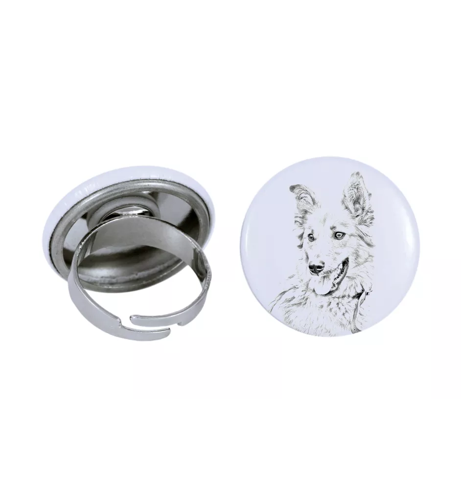 Baskischer Schäferhund, Pastor Vasco - Damen Schmuck mit dem Bild eines Hundes, handgefertigtes Produkt, Möglichkeit, Ihr eigenes Foto hinzuzufügen, Marke Art-Dog