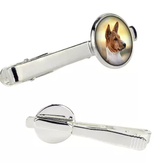 Basenji, African bush dog, Congo dog - tie clip in a box, stylish tie, personalized jewelry from the Art-Dog brand