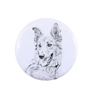 Basque Shepherd Dog, Basque Sheepdog - pin with your dog, add your own photo, Art-Dog brand