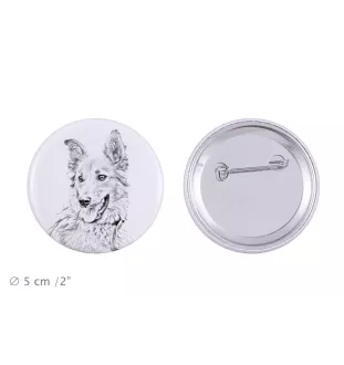 Owczarek baskijski przypinka z psem mała Art-Dog