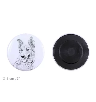 Berger basque - aimant avec un œil de chien, exceptionnellement léger, aimant puissant, produit fabriqué à la main par la marque Art-Dog