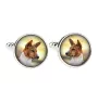 Basenji, African bush dog, Congo dog - cufflinks and tie with your photo, a suit decoration, men's jewelry from the Art-Dog brand.