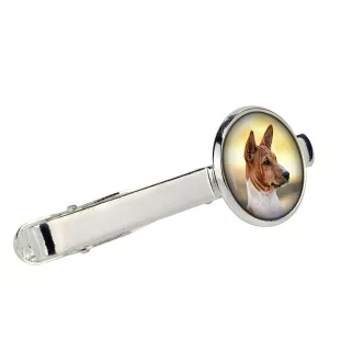 Basenji, African bush dog, Congo dog - cufflinks and tie with your photo, a suit decoration, men's jewelry from the Art-Dog brand.