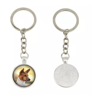Basenji, Terrier Nyam-Nyam, Terrier du Congo - porte-clés dans une boîte, photo personnelle, porte-clés de la marque Art-Dog