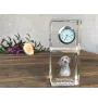 Basset bretoński zegar kryształowy z psem Art-Dog