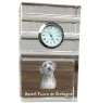 Basset Fauve de Bretagne - Glasuhr mit Foto, Foto eines Hundes im Kristall, personalisierte Tischuhr für das Büro der Marke Art-Dog