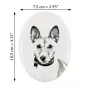 Basenji, Terrier Nyam-Nyam, Terrier du Congo - une plaque commémorative avec une photo de chien, une plaque funéraire avec une impression, une plaque ovale personnalisée de la marque Art-Dog