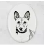Basenji, Terrier Nyam-Nyam, Terrier du Congo - une plaque commémorative avec une photo de chien, une plaque funéraire avec une impression, une plaque ovale personnalisée de la marque Art-Dog