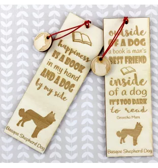 Baskischer Schäferhund, Pastor Vasco - Lesezeichen mit Hund, personalisiertes Lesezeichen, Hundeaccessoire für Leser der Marke Art-Dog
