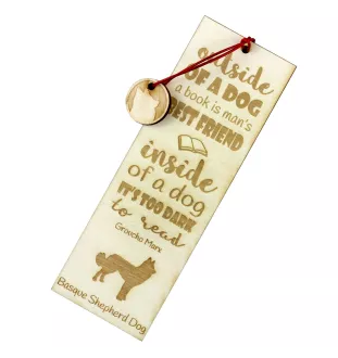 Berger basque - marque-page pour livre avec chien, marque-page personnalisé, cadeau pour les amateurs de livres de la marque Art-Dog