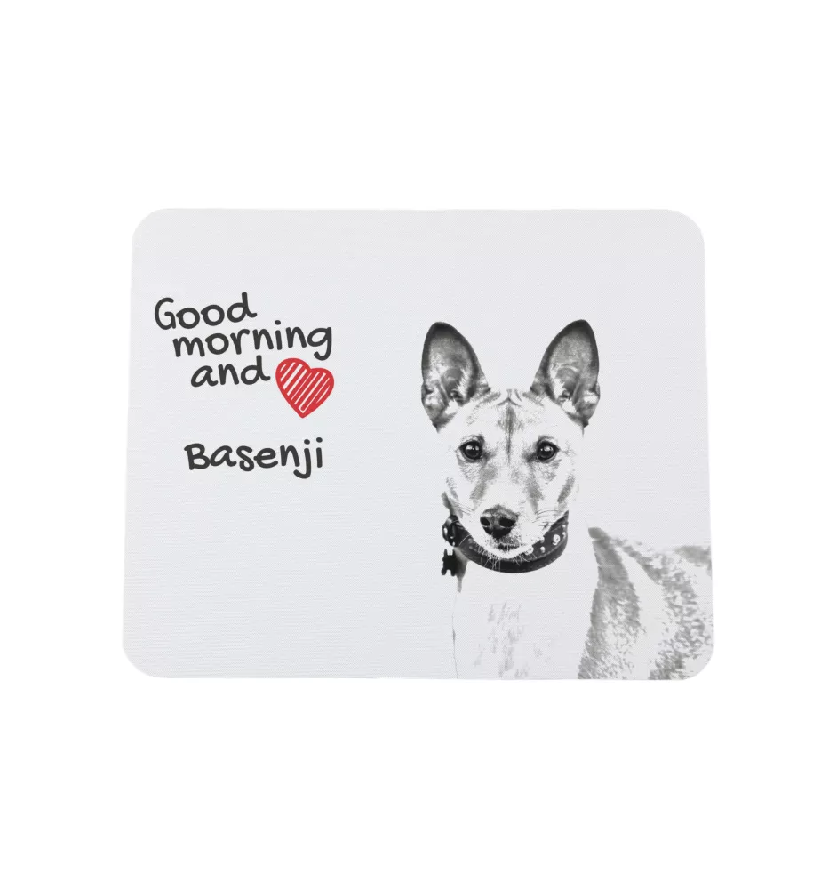 Basenji, African bush dog, Congo dog - mouse pad with print, personalized dog-themed mouse pad, unique gadget for an office worker by Art-Dog brand