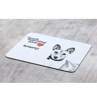 Basenji, African bush dog, Congo dog - mouse pad with print, personalized dog-themed mouse pad, unique gadget for an office worker by Art-Dog brand