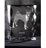 Basenji, Kongo-Terrier - Kristall mit einem Hundebild, Glasstatuette mit einem Bild, einzigartiger Bilderrahmen der Marke Art-Dog
