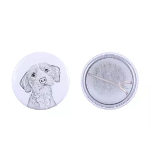 Basset bretoński przypinka z psem mała Art-Dog