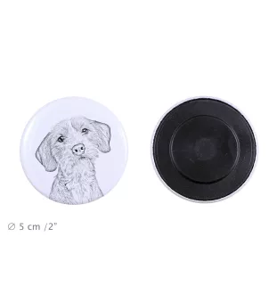 Basset Fauve de Bretagne - aimant avec un œil de chien, exceptionnellement léger, aimant puissant, produit fabriqué à la main par la marque Art-Dog