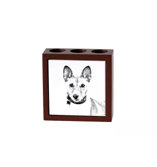 Basenji, African bush dog, Congo dog - pen holder with a dog, desk organizer with a print, personalized desk decoration from the Art-Dog brand.