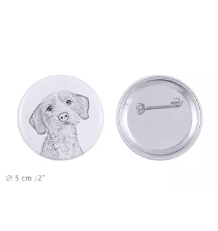 Basset Fauve de Bretagne - Anstecknadel mit Ihrem Hund, fügen Sie Ihr eigenes Foto hinzu, Marke Art-Dog