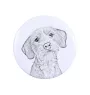 Basset Fauve de Bretagne, Fawn Brittany Basset - pin with your dog, add your own photo, Art-Dog brand