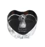 Basset Fauve de Bretagne, Fawn Brittany Basset - a photo of a dog in crystal, crystal heart, unique photo frame from the Art-Dog brand