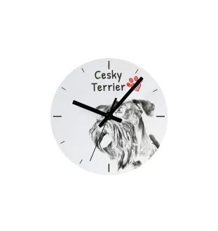 Basenji, African bush dog, Congo dog - wall clock with a dog, shelf clock with a print, personalized home decoration from the Art-Dog brand