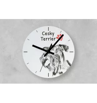 Basenji, African bush dog, Congo dog - wall clock with a dog, shelf clock with a print, personalized home decoration from the Art-Dog brand