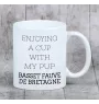 Basset Fauve de Bretagne - Becher mit einem Bild und dem Schriftzug geometrischer Hund Art-Dog