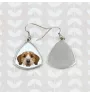 Basset Fauve de Bretagne - Ohrringe mit einem Bild und dem Schriftzug "Geometrischer Hund" von Art-Dog