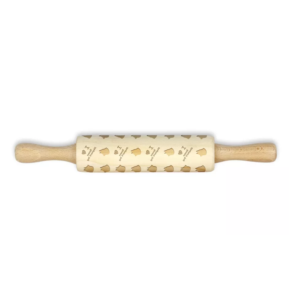 Berger basque - petit rouleau à motifs de chien, rouleau à pâtisserie pour enfant, décoration en argile céramique de la marque Art-Dog