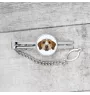 Basset Fauve de Bretagne, Fawn Brittany Basset - geometric tie clip with a picture and inscription from Art-Dog