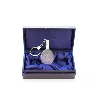 Basenji, Terrier Nyam-Nyam, Terrier du Congo - pendentif avec une photo de chien, porte-clés en cristal dans une boîte cadeau, un cadeau unique par Art-Dog