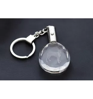 Basenji, Terrier Nyam-Nyam, Terrier du Congo - pendentif avec une photo de chien, porte-clés en cristal dans une boîte cadeau, un cadeau unique par Art-Dog