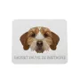 Basset Fauve de Bretagne - geometrisches Mauspad mit Bild und Aufschrift von Art-Dog