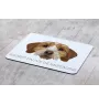 Basset Fauve de Bretagne - geometrisches Mauspad mit Bild und Aufschrift von Art-Dog