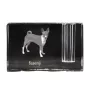 Basenji, Kongo-Terrier - Stifthalter, Kristallorganizer mit Hundefoto, einzigartige Schreibtischdekoration der Marke Art-Dog
