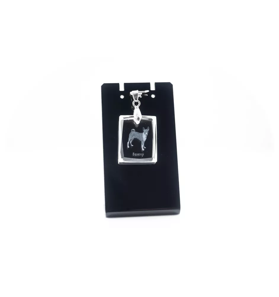Basenji, African bush dog, Congo dog - Crystal dog pendant, photo necklace, unique jewellery by Art-Dog