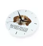 Basset Fauve de Bretagne - horloge murale géométrique avec photo et logo de la marque Art-Dog