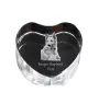 Basque Shepherd Dog, Basque Sheepdog - a photo of a dog in crystal, crystal heart, unique photo frame from the Art-Dog brand