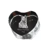 Basque Shepherd Dog, Basque Sheepdog - a photo of a dog in crystal, crystal heart, unique photo frame from the Art-Dog brand