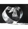 Basque Shepherd Dog, Basque Sheepdog - a photo of a dog in crystal, crystal heart, unique photo frame from the Art-Dog brand
