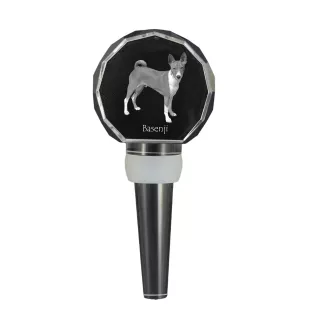 Basenji grubszy stopper do wina z psem Art-Dog